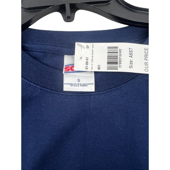 Soffe NWT Men's Cotton Short Sleeves T-Shirt Navy Blue Size S Crew Neck Basic - Picture 4 of 6